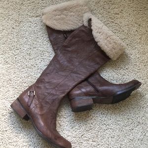 Sam Edelman Kara real shearling leather tall boots
